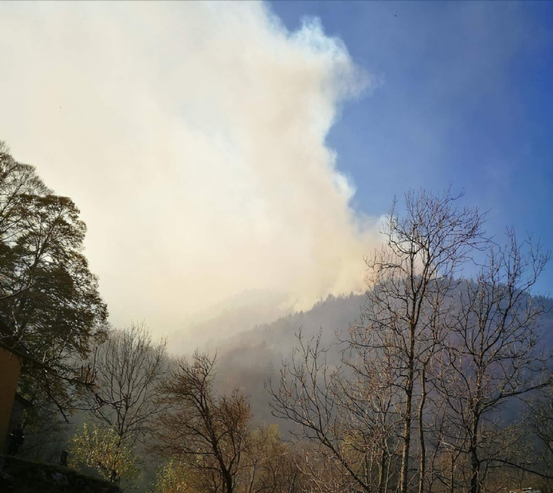 ALLARME INCENDI - Bruciano i boschi di mezzo Canavese - FOTO